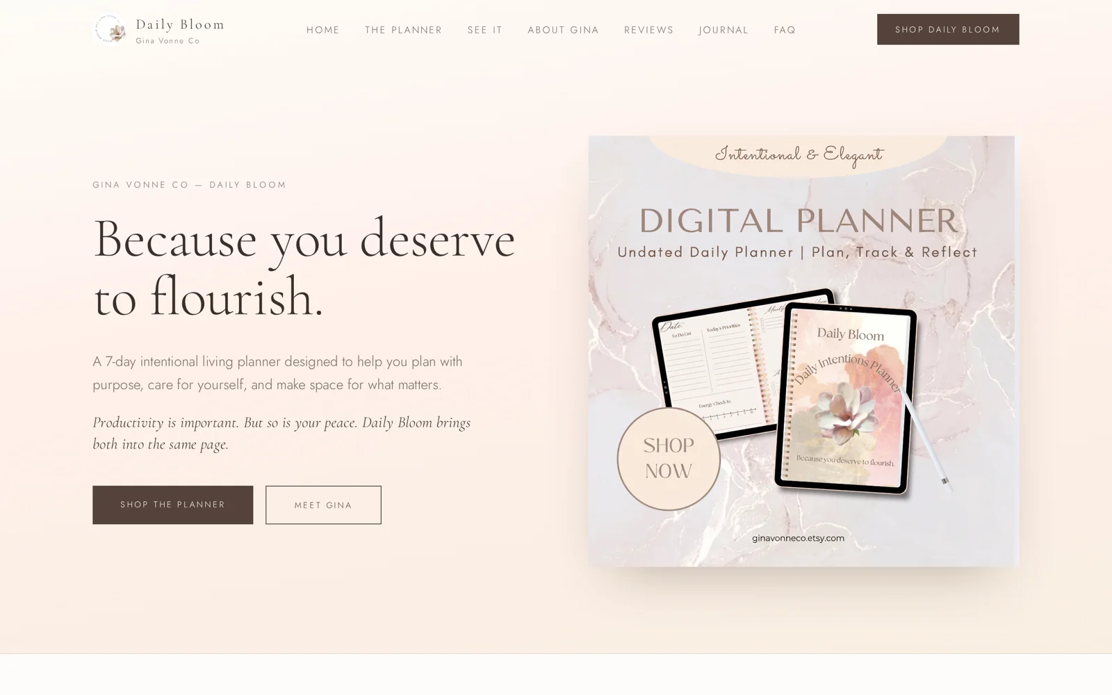 Daily Bloom website screenshot